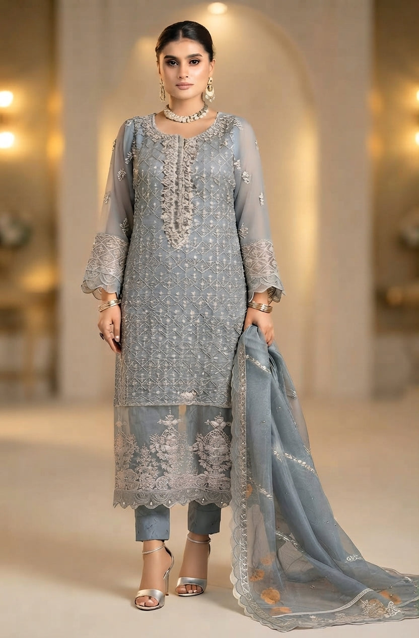 JAHAN GREY D-2224 SEMI-STICHED