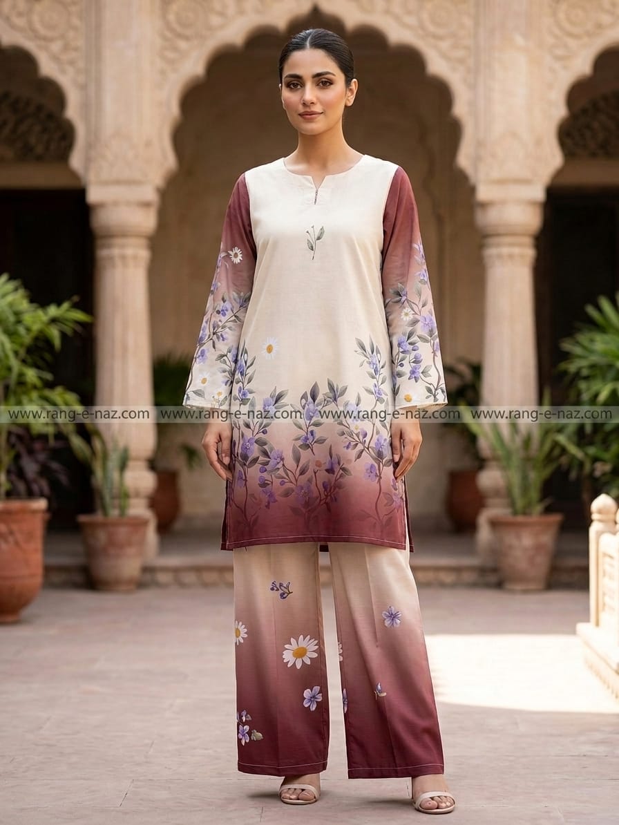 BROWN WITH CREAM FARSHI TROUSER