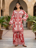 RED BOX PRINT FARSHI TROUSER