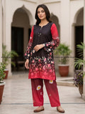 RED WITH BLACK SWISS VOIL TROUSER