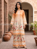 PEACH BIG FLOWER FARSHI TROUSER