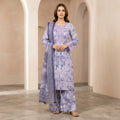 PURPLE EMBROIDERED FRONT CHICKEN KARI LAWN 3 PCS