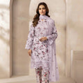 PURPLE EMBROIDERED GALA DAMAN SLEEVE 3 PCS