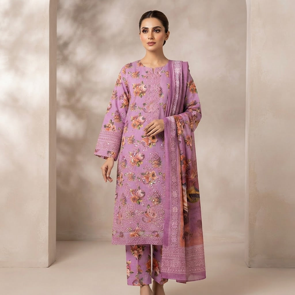 PURPLE BORING FRONT CHECKIN KARI 3 PCS