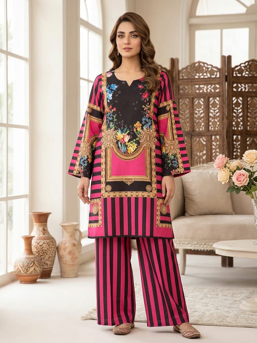 ARTISHI BLACK STAIRS PRINTED 2 PCS