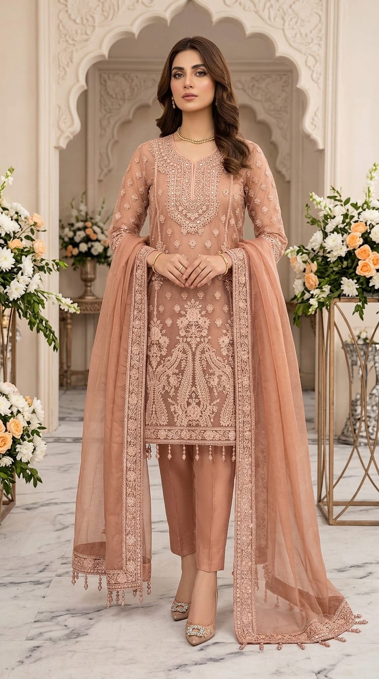 ALSABA PEACH D-2218 SEMI-STICHED