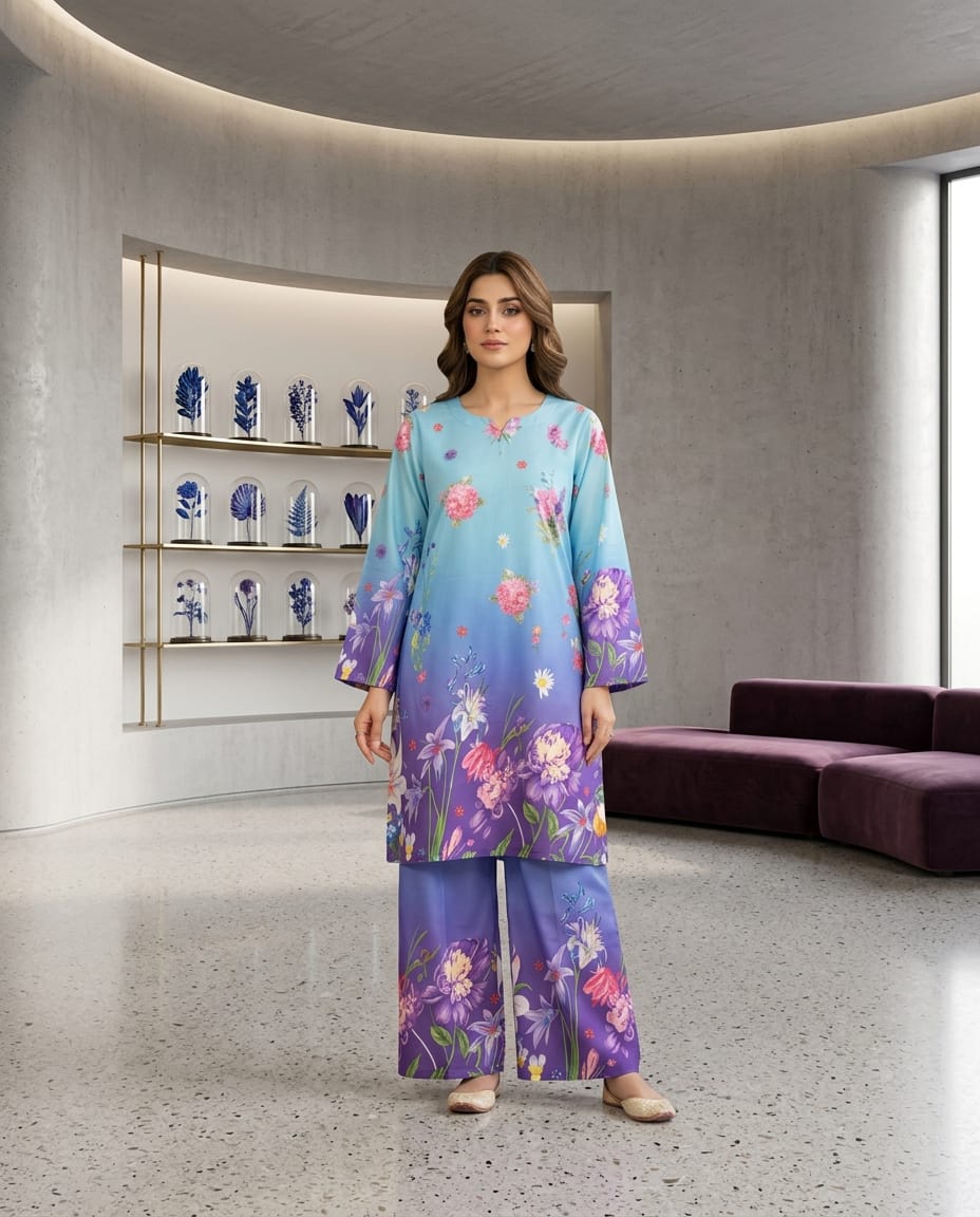 ASMANI BIG FLOWER SWISS SHALWAR 2 PCS