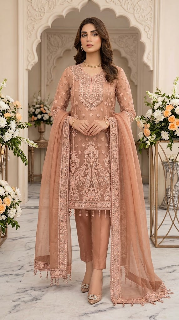 ALSABA PEACH D-2218 SEMI-STICHED